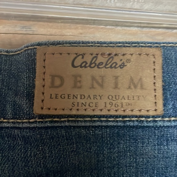 Cabela's Casuals size 8 Average Medium Wash Above-the-knee Stretchy Denim Skirt - Picture 9 of 13